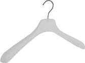 De Kledinghanger Gigant - 10 x Mantel / kostuumhanger kunststof frosted met schouderverbreding, 45 cm