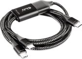 CLUB3D USB Type-C, Y charging kabel ( PPS ) to 2x USB Type-C max. 100W, 1.83m/6ft M/M