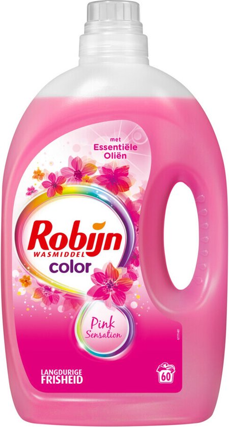 Robijn Vloeibaar Wasmiddel Pink Sensation Color - 3 liter - Voordeelverpakking
