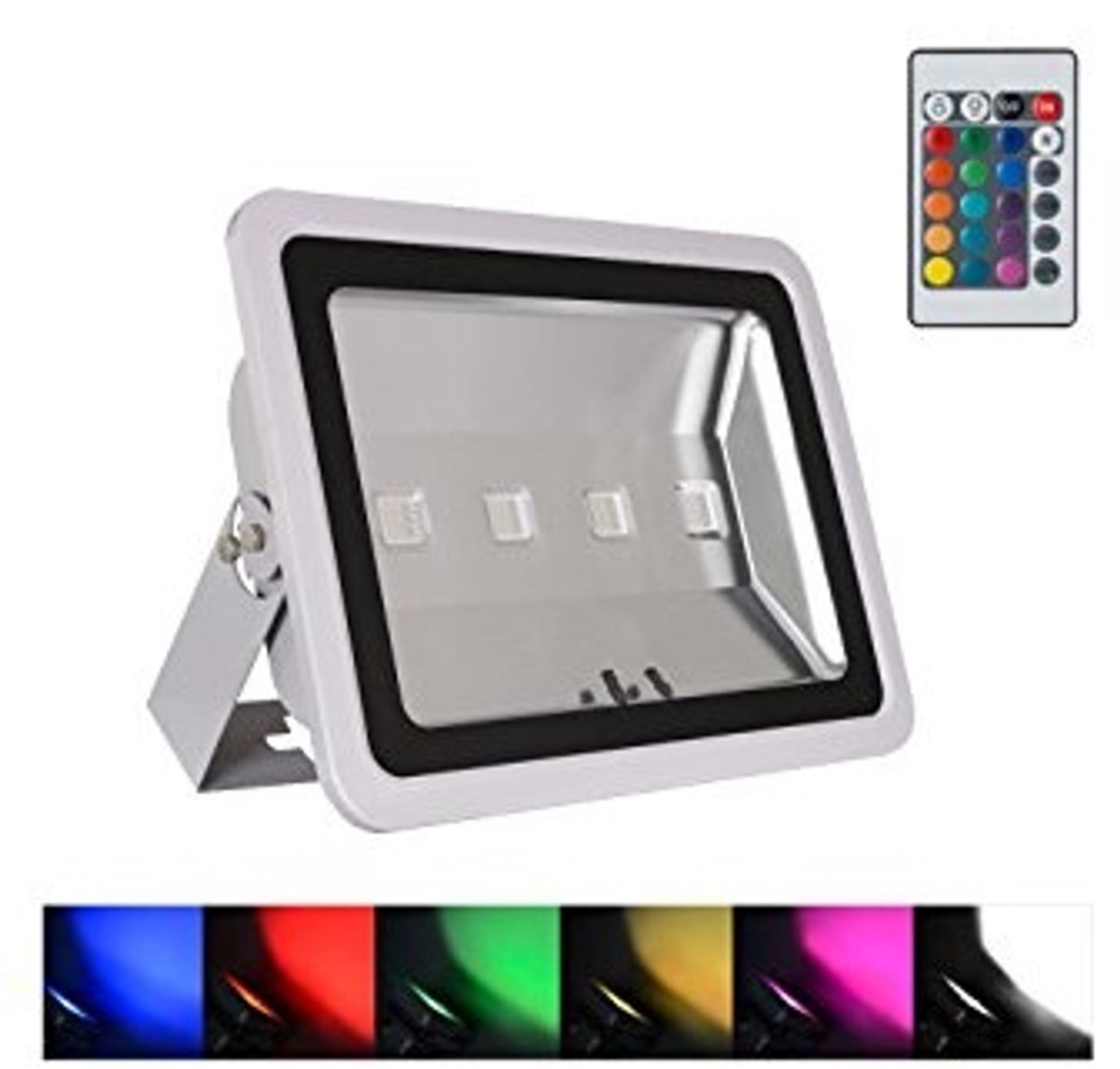 LED Bouwlamp / Schijnwerper RGB Gekleurde Verlichting - 300 Watt - Met Afstandsbediening - Buitenverlichting