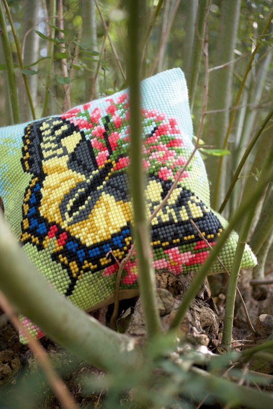 Vervaco PN-0145351 - KIT DE COUTURE - , Kit Point De Croix Compté, Marque-Page Papillon 1, Multi-Couleurs - Beaux-Arts Et Loisirs Créatifs