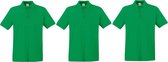 3-Pack maat XL groen polo shirt premium van katoen voor heren - Polo t-shirts voor heren