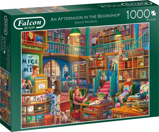 Falcon puzzel An Afternoon In The Bookshop - Legpuzzel - 1000 stukjes | bol .com