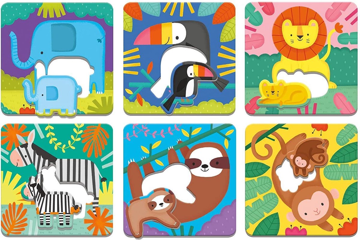 Mudpuppy First Puzzels 'I Love You' Jungle - 12 stukjes