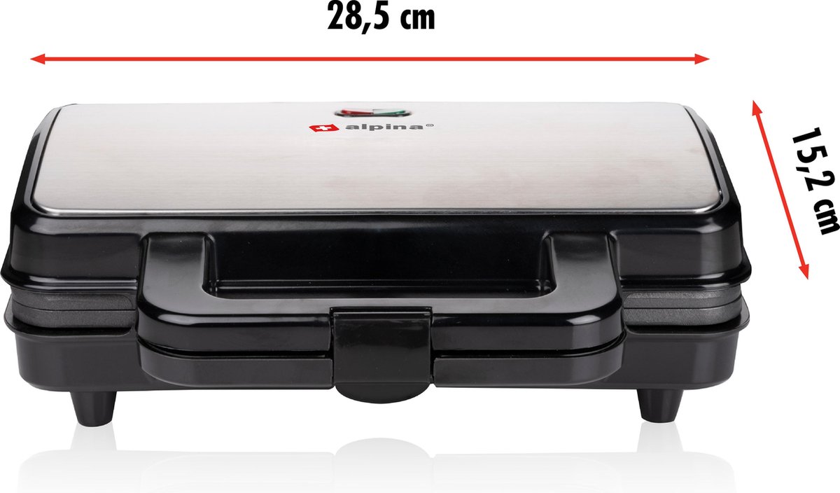 Concept - 4-in-1 broodrooster, 900 W, roestvrij staal/zwart sv3070