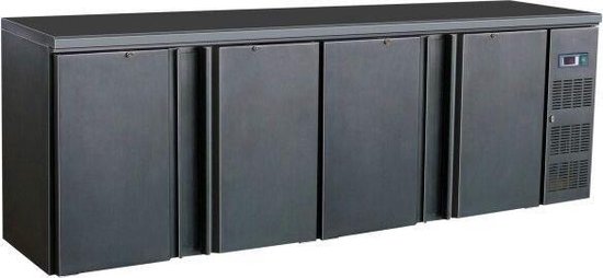 CombiSteel Barkoeling - 698L - Zwart - Geforceerd - Draaideuren - 2542x513x860mm