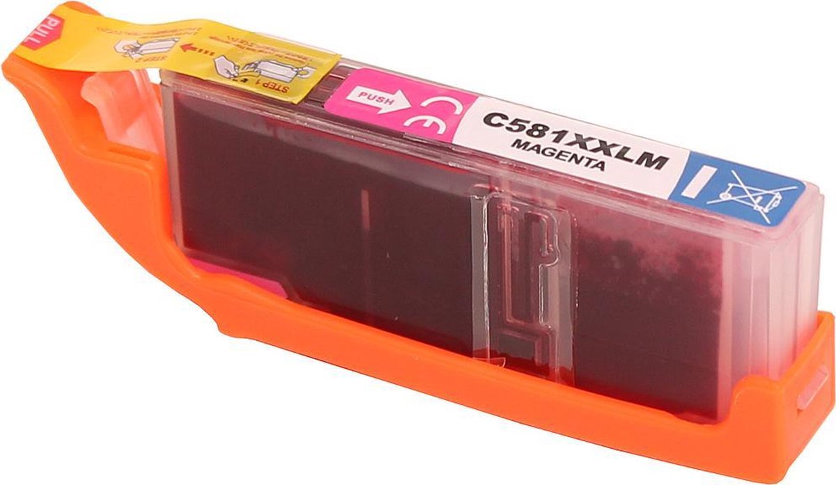 ABC huismerk inkt cartridge geschikt voor Canon 581XXL CLI-581XXL magenta Pixma TR-7500 TR-7520 TR-7550 TR-8500 TR-8520 TR-8550 TS-705 TS-6100 TS-6150 TS-6200 TS-6220 TS6240 TS6251 TS6300 TS6351 TS9550