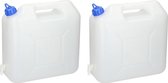 3x stuks jerrycans voor water 15 liter - inclusief schenkkraan - waterjerrycans / watertank