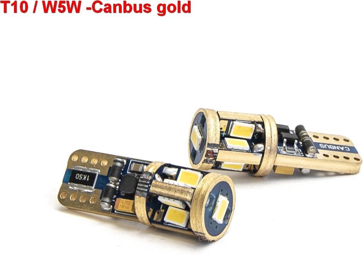 2x T10/W5W Canbus Gold 9smd 400lumen