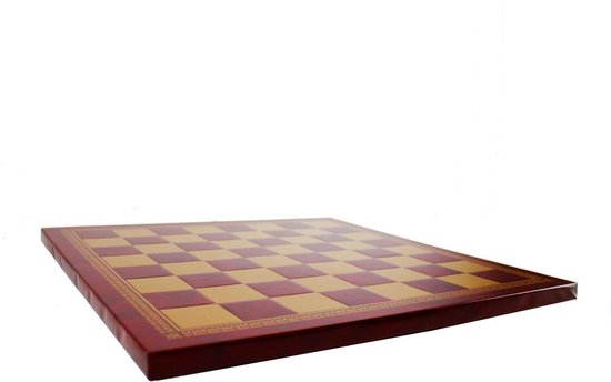 Afbeelding van het spel Schaakbord 35 x 35 cm goud-rood