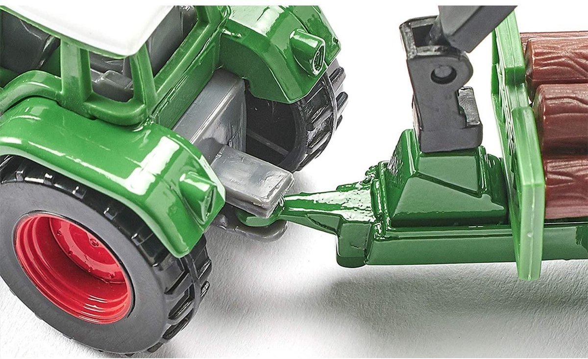 SIKU 1645, Fendt tractor met boomstam-aanhanger, metaal/kunststof — afbeelding 2