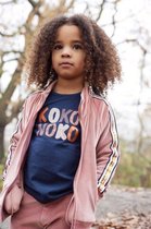 Koko Noko meisjes shirt met logo en pailletten Navy