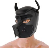 Darkness neoprene dog hood met removable muzzle m