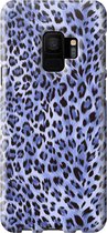 Samsung Galaxy S9 Telefoonhoesje - Premium Hardcase Hoesje - Dun en stevig plastic - Met Dierenprint - Luipaard Patroon - Paars