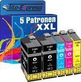 Tito-Express Epson T1301-T1304 5x inkt cartridge alternatief voor Epson T1301-T1304 tylus Office BX535WD BX630Series BX525WD SX535WD