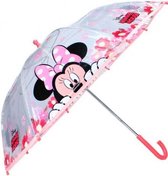paraplu Minnie Mouse 73 cm PVC/aluminium roze/transparant