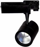 LED Railspot 40W COB 80 ° driefasig ZWART - Warm wit licht