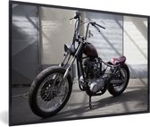 Fotolijst incl. Poster - Een ouderwetse chopper motorfiets - 60x40 cm - Posterlijst