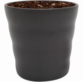 WLPlants Luxe Bloempot Dawn Ø12 - Antraciet - Hoogte 12,5 cm - Keramische sierpot met hoogwaardige afwerking - Geschikt als plantenpot - Binnen en buiten te gebruiken
