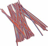 Bindstrips 15,2x0,4cm Papier Wit, Blauw, Rood (1.000 stuks)