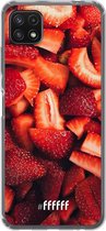 6F hoesje - geschikt voor Samsung Galaxy A22 5G -  Transparant TPU Case - Strawberry Fields #ffffff