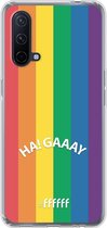 6F hoesje - geschikt voor OnePlus Nord CE 5G -  Transparant TPU Case - #LGBT - Ha! Gaaay #ffffff