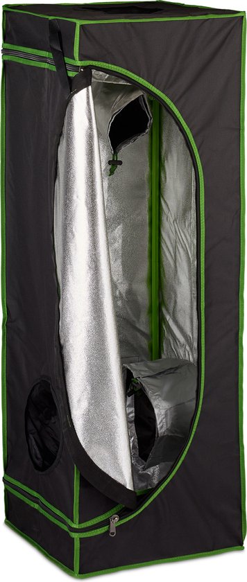 kweektent – 120 x 40 x 40 cm – reflectiefolie – verduisterend
