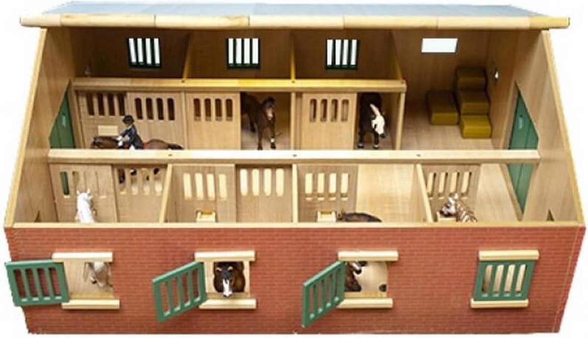 Kids Globe Paardenstal 7 boxen, 1:24