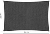 Compleet pakket: Shadow Comfort rechthoek 2x3m Carbon Black met RVS Bevestigingsset en Buitendoekreiniger