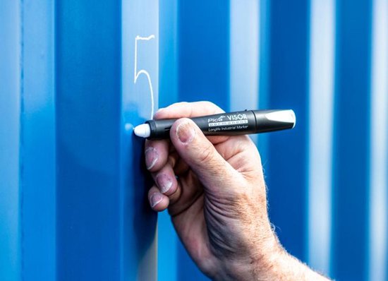 Pica 990/40 VISOR Permanent Marker - Geschikt voor vrijwel alle ondergronden - Navulbaar - Rood