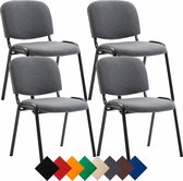 CLP Ken Set van 4 bezoekersstoelen - Stof grijs