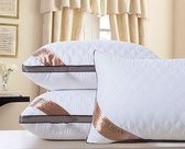 hoofdkussen kind - Zinaps Kussen Vullen Microvezel Soft Sleeping Pillow Ademend en stevig ondersteunend hypoallergeen volwassen kinderkussen kan de nekpijn effectief verlichten (Set van 2, wi