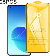 Voor OPPO Reno6 4G / Reno6 Z 25 PCS 9D Volledige lijm Volledig scherm Gehard glasfilm