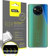 dipos I 3x Beschermfolie 100% compatibel met Poco X3 NFC Achterkant Folie I 3D Full Cover screen-protector