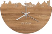 Skyline Klok Rome Eikenhout - Ø 40 cm - Woondecoratie - Wand decoratie woonkamer - WoodWideCities