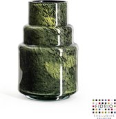 Design Vaas Torch - Fidrio MOUNTAIN GREEN - glas, mondgeblazen bloemenvaas - diameter 10 cm hoogte 26 cm