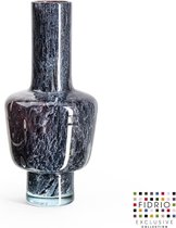 Vase Design Luna - Fidrio BLACK FOREST - vase à fleurs en verre soufflé bouche - hauteur 40 cm