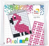 Pixel | Medaillon | Sleutelhangerstartset Flamingo