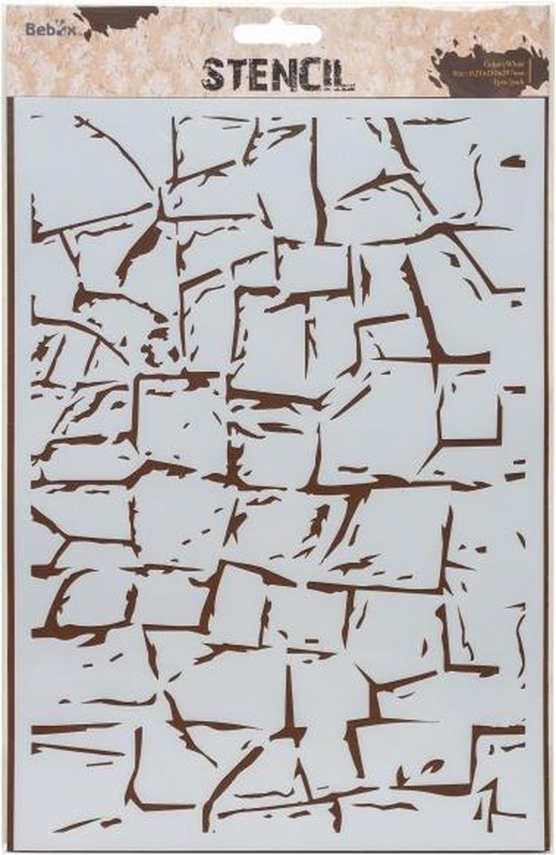 Sjabloon - Hobbysjabloon patronen - Achtergrond sjablonen - Muur - 21x29,7cm - A4 - AMI