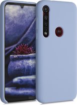 kwmobile telefoonhoesje voor Motorola Moto G8 Plus - Hoesje met siliconen coating - Smartphone case in mat lichtblauw