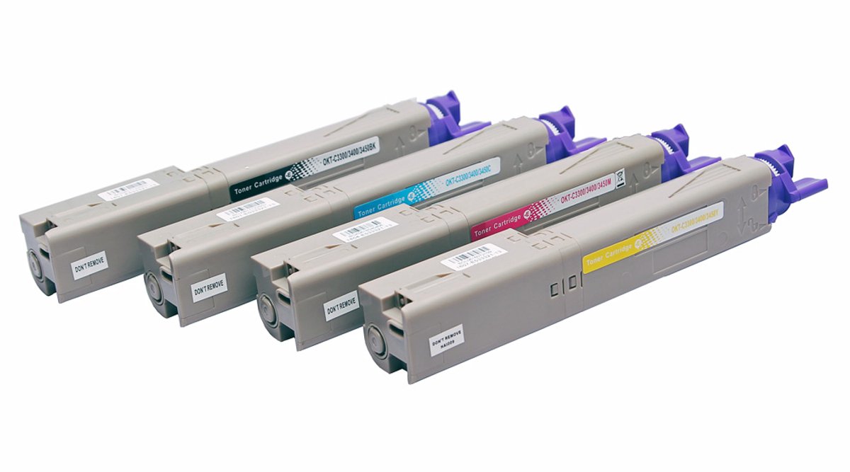 ABC huismerk Set 4x toner geschikt voor Oki C3520 MFP C3530 C3530n MC350 MC360 C 3520MFP C 3530 C 3530n MC 350 MC 360