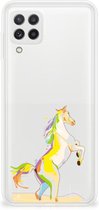 Leuk TPU Back Case Geschikt voor Samsung Galaxy A22 4G | M22 GSM Hoesje Horse Color