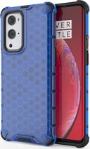 OnePlus 9 Pro Hoesje - Mobigear - Honeycomb Serie - Hard Kunststof Backcover - Blauw - Hoesje Geschikt Voor OnePlus 9 Pro