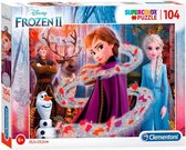 legpuzzel Frozen II meisjes karton 104 stukjes