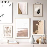 Woestijn Oceaan Landschap Print Poster Wall Art Kunst Canvas Printing Op Papier Living Decoratie  LEEP-740