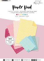 Studio Light Paper Pad A5 - Ice cream pop - 3x8 stuks