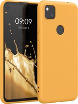 kwmobile telefoonhoesje voor Google Pixel 4a - Hoesje voor smartphone - Back cover in goud-oranje