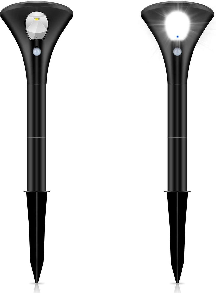 Bol.com FlinQ Spike - Tuinverlichting op Zonne Energie - Solar Buitenverlichting - LED Buitenlamp met Dag en Nacht Sensor - Krac... aanbieding