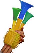 Carnival Toys Trompethoorn Drietonig Geel/groen/blauw