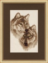 Borduurpakket Wolves in Love - Golden Fleece Ltd